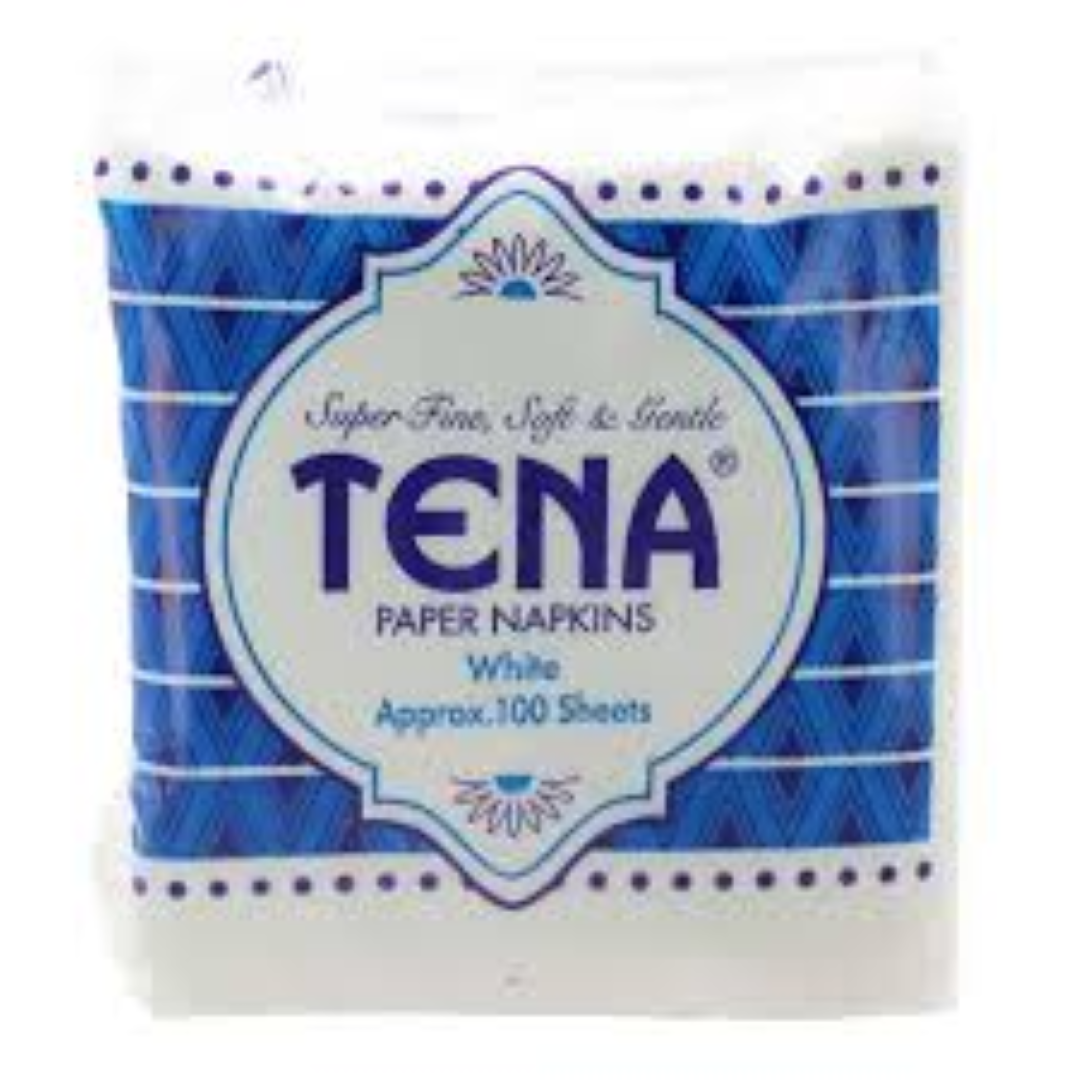 TENA WHITE SERVIETTES LARGE